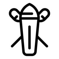 Kayak with paddles top view for summer activity vector