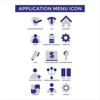 app menu icon for web design vector