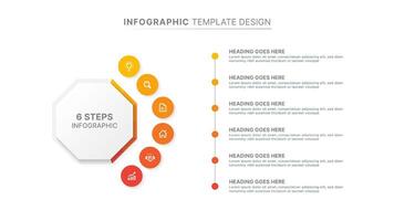 Circle Round Business Infographic Template Design with 6 Options vector