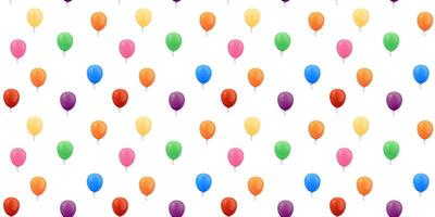 Seamless pattern with multicolored balloons. a template for children's things, wallpaper, wrapping paper, for a birthday. illustration vector