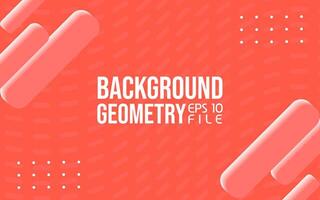geometric background design with red 3d effect vector