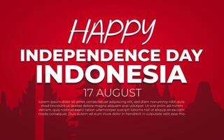 template design, for Indonesian independence day vector