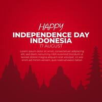 template design, for Indonesian independence day vector