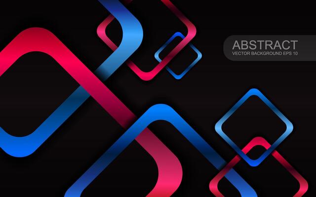 Colorful glossy squares abstract technical background. geometric banner design