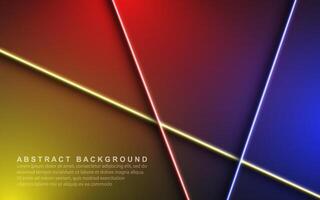 Abstract multi color neon lines moving effect banner pattern design vector