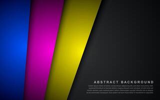 Black material background with stripes in cmyk colors. Print banner designs for your business. Abstract illustration vector