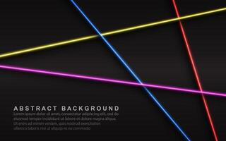 Abstract multi color neon lines moving effect banner pattern design vector