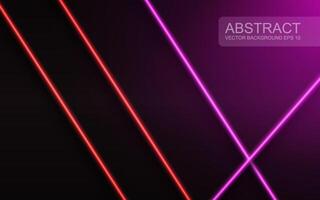 Abstract geometric neon lines. banner pattern background illustration vector