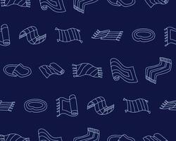 Outline Collection of Rug Carpet with Stars Seamless Pattern illustration Design vector