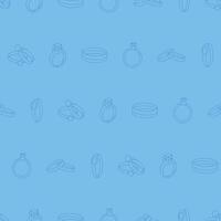 Outline Collection of Ring Seamless Pattern illustration for Print, Wallpaper, Decoration. vector
