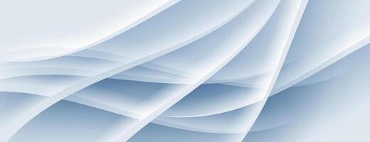 white blue abstract background with overlapping 3d lines vector