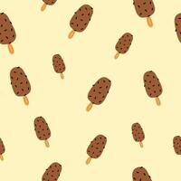 Seamless pattern with ice cream. illustration in flat style. Cute minimalistic pattern. For textiles and packaging. vector