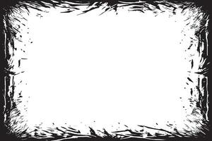 Weathered and Rough Black Grunge Texture on White Background vector