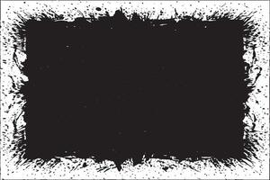 Rough and Weathered Black Grunge Texture on a White Overlay vector
