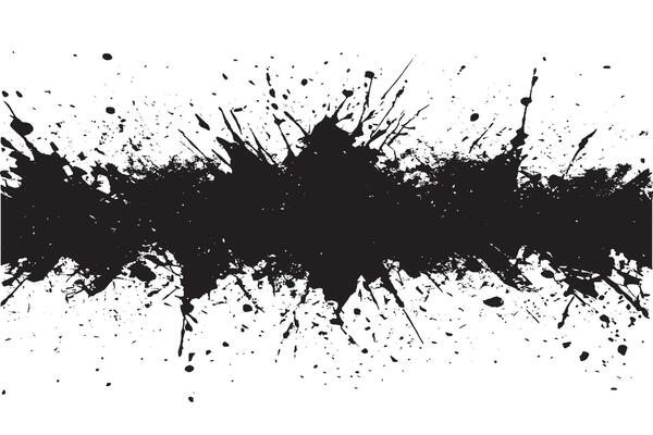 Rough and Weathered Black Grunge Texture on a White Overlay