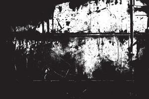 Black and White Distressed Gritty Texture Overlay on Background vector
