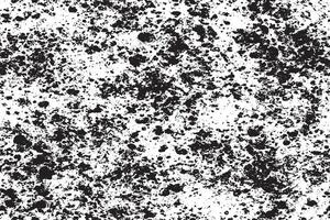 Black Monochrome Grunge Overlay with Distressed Gritty Texture on White Background vector