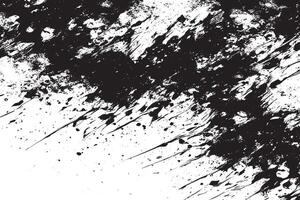 Gritty and Distressed Black Texture on White Grunge Background vector