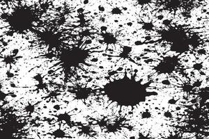 Distressed Black and White Grunge Overlay with Rough Texture Gritty Black Monochrome Texture Overlay on White Background vector