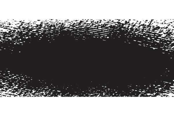 Black Monochrome Grunge Overlay with Distressed Gritty Texture on White Background