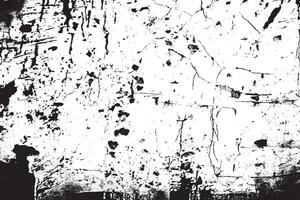 Gritty Black and White Texture Overlay with Distressed Grunge Look vector
