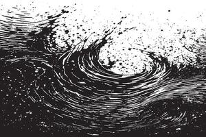 Black and White Distressed Gritty Texture Overlay on Background vector