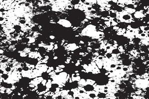 Gritty and Rough Black Grunge Texture Overlay on White Background vector