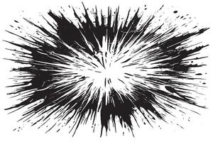 Gritty and Rough Black Grunge Texture Overlay on White Background vector
