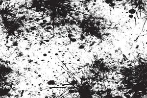 Gritty Black Monochrome Texture Overlay on White Background vector