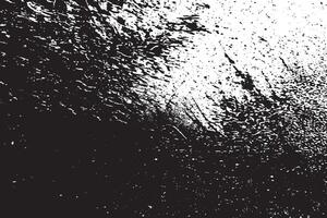Gritty and Rough Black Grunge Texture Overlay on White Background vector