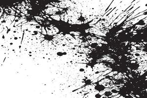 Weathered Black Grunge Texture with Rough Overlay on White Background vector