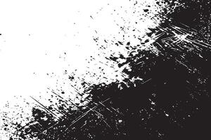 Black Monochrome Grunge Overlay with Distressed Gritty Texture on White Background vector