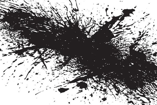Rough and Weathered Black Monochrome Texture on White Background