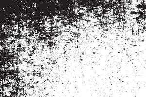 Distressed Black and White Grunge Overlay with Rough Texture Gritty Black Monochrome Texture Overlay on White Background vector
