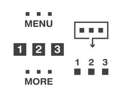 Hamburger menu icon, buttons for website, UI navigation, mobile app, presentation. design elements and user Interface icons. vector