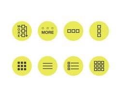 Hamburger menu icon, buttons for website, UI navigation, mobile app, presentation. design elements and user Interface icons. vector