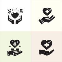Recipient Heart Silhouette design, organ day silhouette designPrint vector