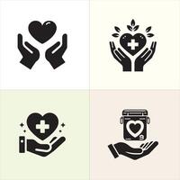 Recipient Heart Silhouette design, organ day silhouette designPrint vector