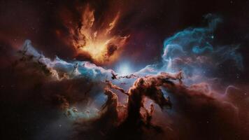 an awe inspiring intergalactic scene Colorful space galaxy cloud nebula photo