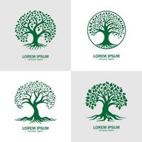 Set of Tree branch silhouettes. Suitable for logo, emblem, pattern, typography etc. Isolated on white background. illustration vector