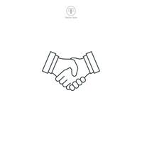 handshake Icon symbol illustration isolated on white background vector