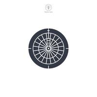 Target Dartboard Icon symbol illustration isolated on white background vector
