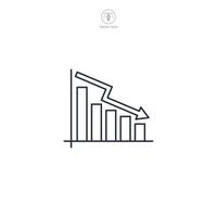 Graph Icon. Business Financial theme symbol illustration isolated on white background vector