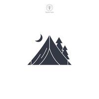 Tent Icon symbol illustration isolated on white background vector