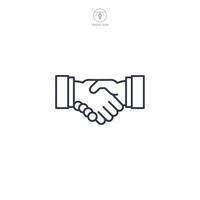 Handshake Icon symbol illustration isolated on white background vector