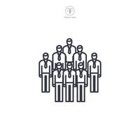personas equipo icono símbolo ilustración aislado en blanco antecedentes vector