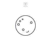 Moon Icon symbol illustration isolated on white background vector