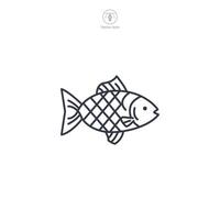 Fish Icon symbol illustration isolated on white background vector