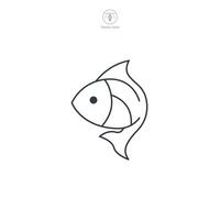 Fish Icon symbol illustration isolated on white background vector