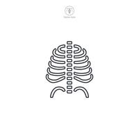 X Ray Icon symbol illustration isolated on white background vector